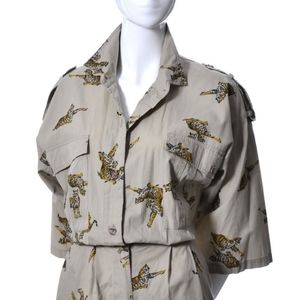 DIANE VON FURDTENBERG ANIMAL PRINT JUMPSUIT